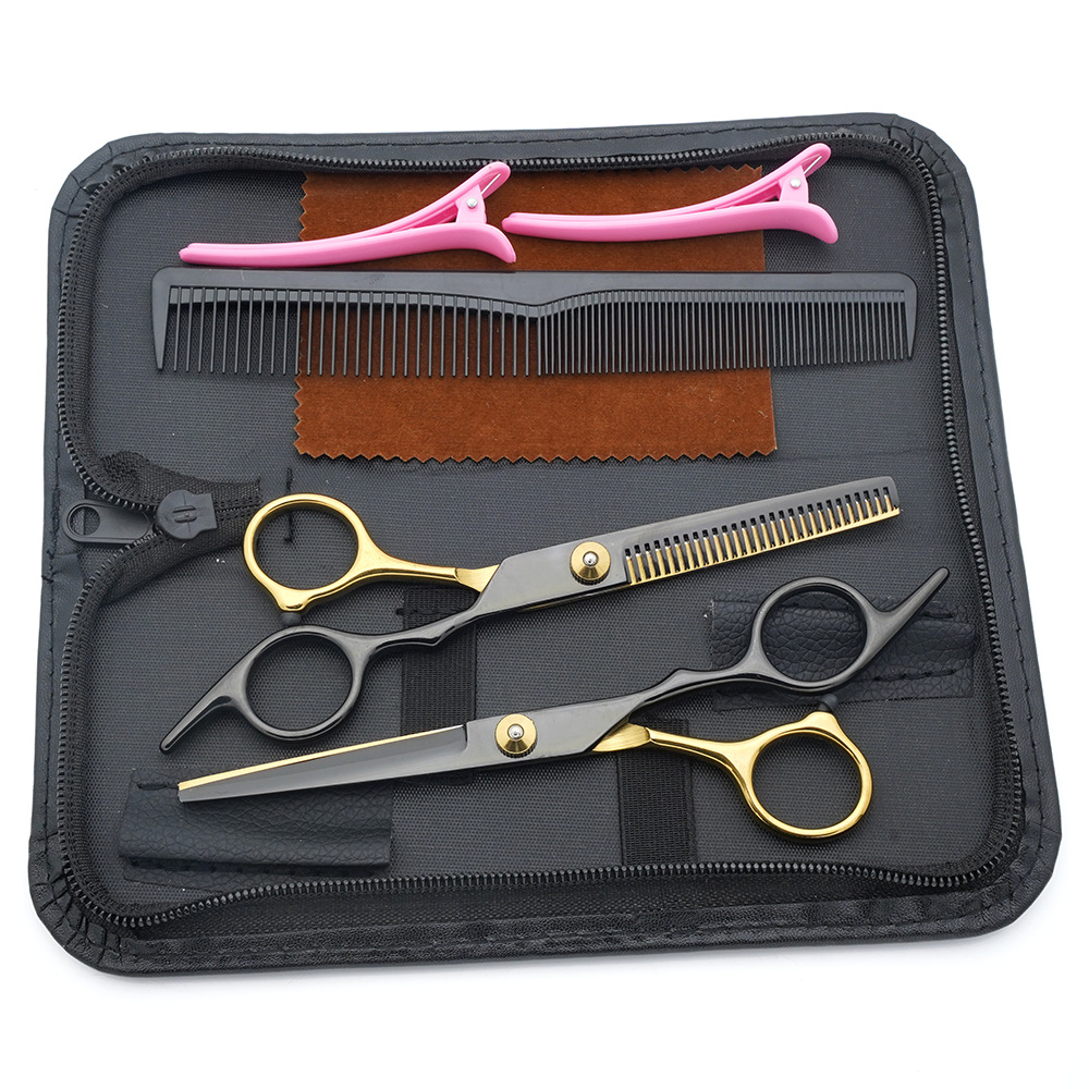 Estilista profesional, tijeras de corte de pelo, corte de pelo, corte de pelo, corte de pelo, corte de dientes fino, juego de corte de belleza con flequillo especial para peluquero