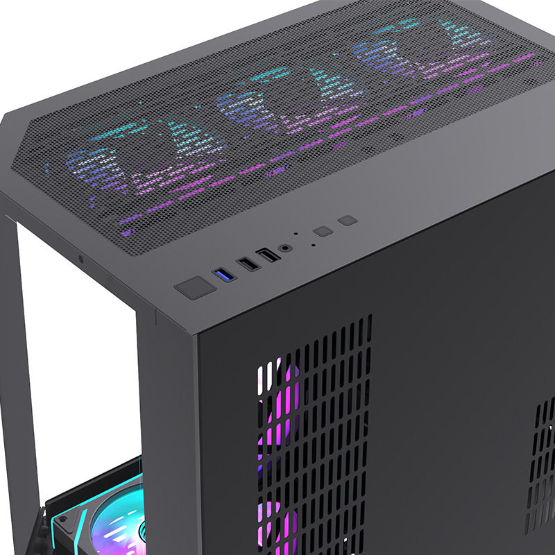 LOVINGCOOL台式电脑游戏海景房机箱 支持360水冷9.16寸高清液晶屏|undefined