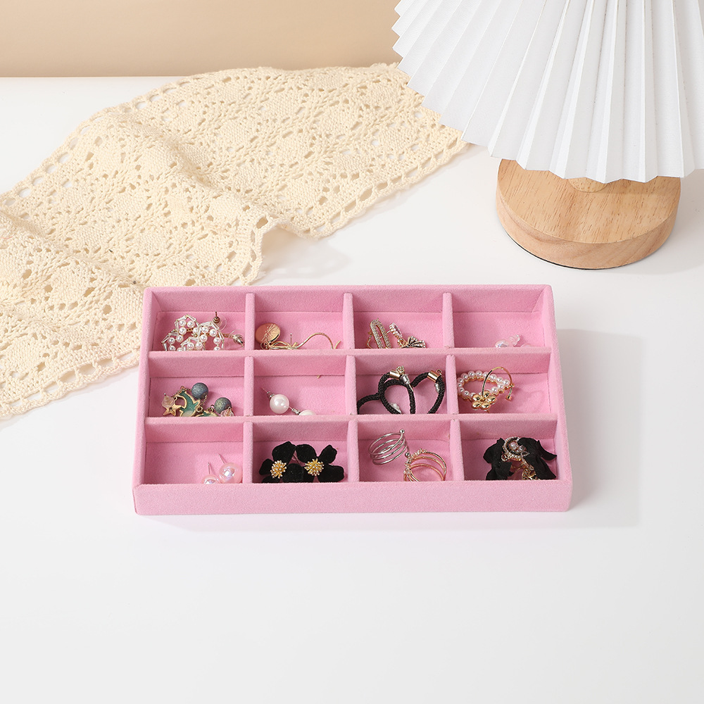 Contador cajón cascada bandeja de joyería almacenamiento para ver paleta pendientes pendientes anillos collares joyería caja de almacenamiento al por mayor
