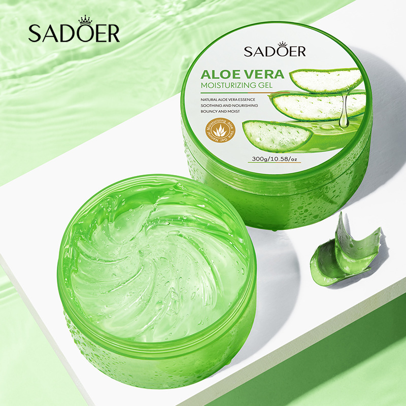 All-English Aloe Vera Gel Sadoer Vitamin C Collagen Aloe Vera Gel Hydrating Moisturizing Gel Cross-Border Foreign Trade