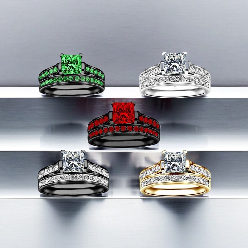 Cross-border Supply Japanese and Korean Style Light Luxury New Black Pearl Fashion Women's Ring Finger Ring Shake Tone Live Online Celebrity