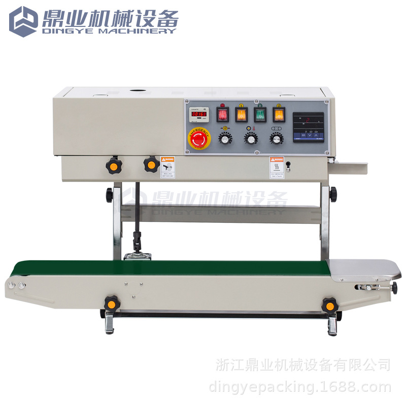 Dingye FRD1000C máquina de sellado vertical con conteo automático de impresión de rueda de tinta máquina de sellado continuo vertical y horizontal
