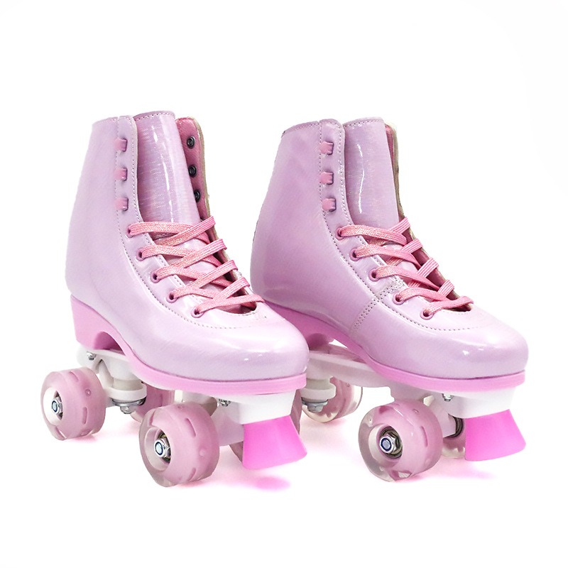 New Roller Rink Double Row Skates Men's and Women's Children's Universal Four-wheel Skates Beginner's Skate with Brake
