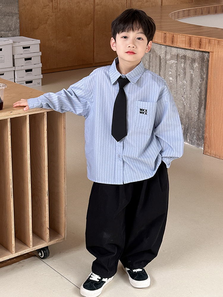 Camisas de niños McCarthy, abrigos de algodón para niños, camisas de mangas largas para niños, 2025 otoño, nueva camisa de moda infantil
