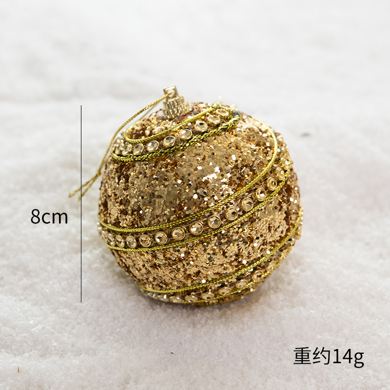 クリスマス装飾品クリスマスボール吊りボール彩色ボールクリスマスツリー吊り飾りカラーボールdiy部品配置|undefined