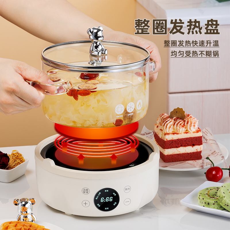 Universal glass flavored tea for office, teapot, set