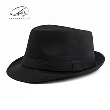 上海滩帽子男士春夏季英伦复古小礼帽经典简约黑色绅士帽爵士帽女