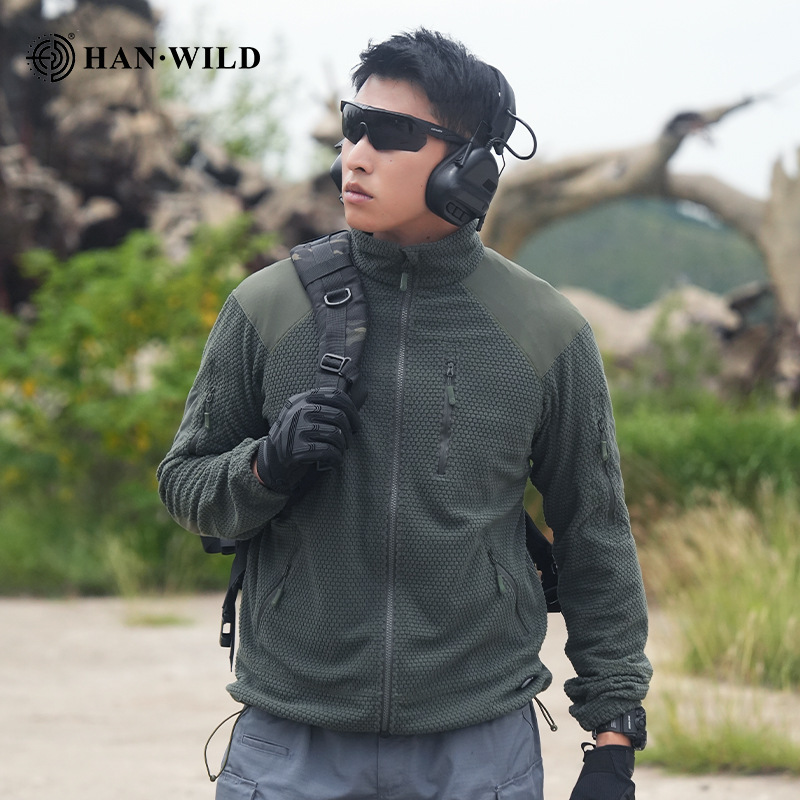 Han Ye Polar Fleece Outdoor Sports Stand Collar Fleece Jacket Tactical Warm Coat for Men, Fleece Jacket Liner for Camping Han Ye Polar Fleece Outdoor Sports Stand Collar Fleece Jacket Tactical Warm Coat for Men, Fleece Jacket Liner for Camping