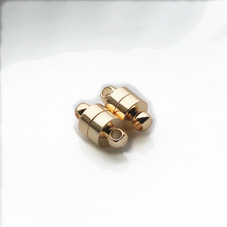 14k Color package kaneyasu DIY parts Iron absorption Barrel-shaped 6mm Bracelet Necklace magnet Connect buckle One