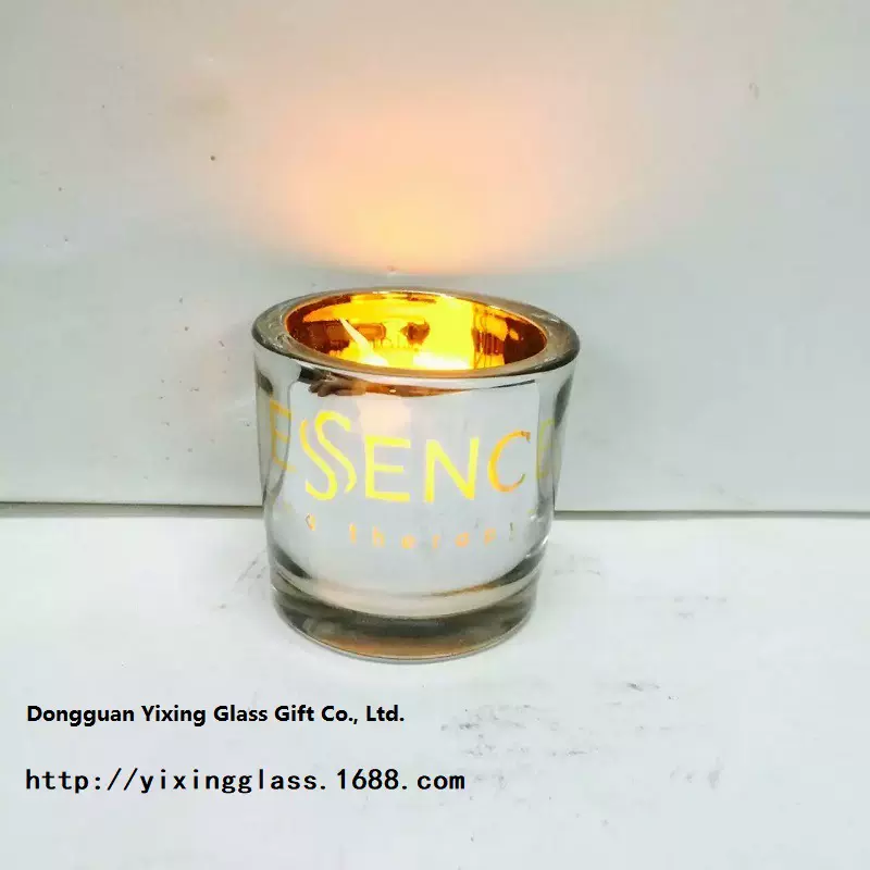 中式仿古容器扩香石香薰器皿欧式复古摆件高级感玻璃蜡烛台