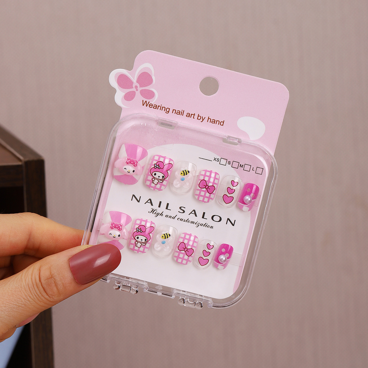 Niños parches de uñas super lindas chicas lindas usan pegatinas de dibujos animados de uñas seguras desmontables parches de uñas al por mayor image 18