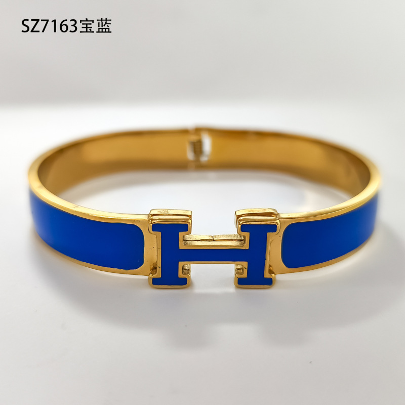 个性潮人满镶泥巴钻钉子卡扣不锈钢金手镯厂家批发手饰wholesale|undefined