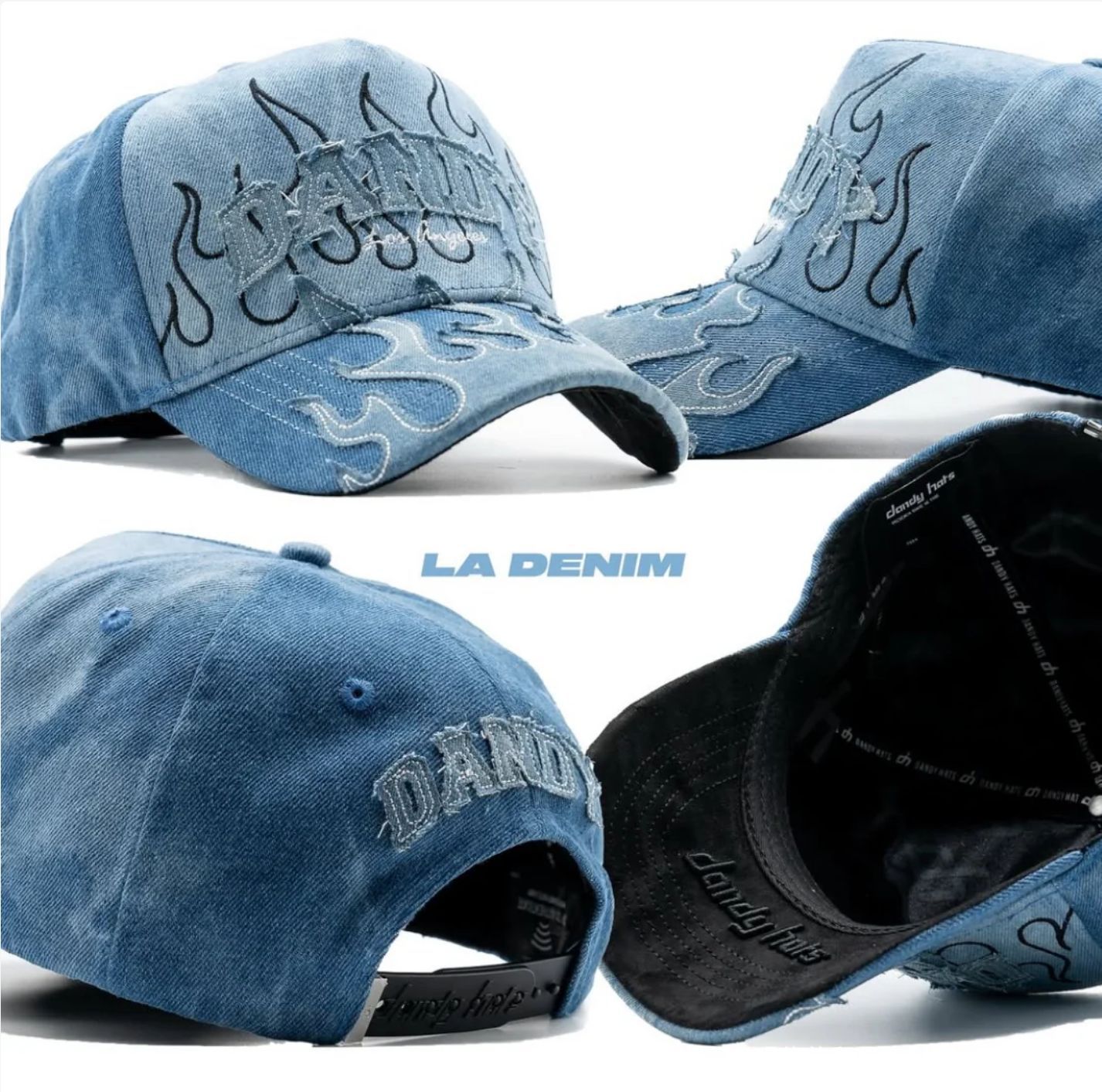 Nuevo sombrero de béisbol DANDY sombrero de letras punzadas sombrero de ajuste sombrero de moda sombrero D - 9