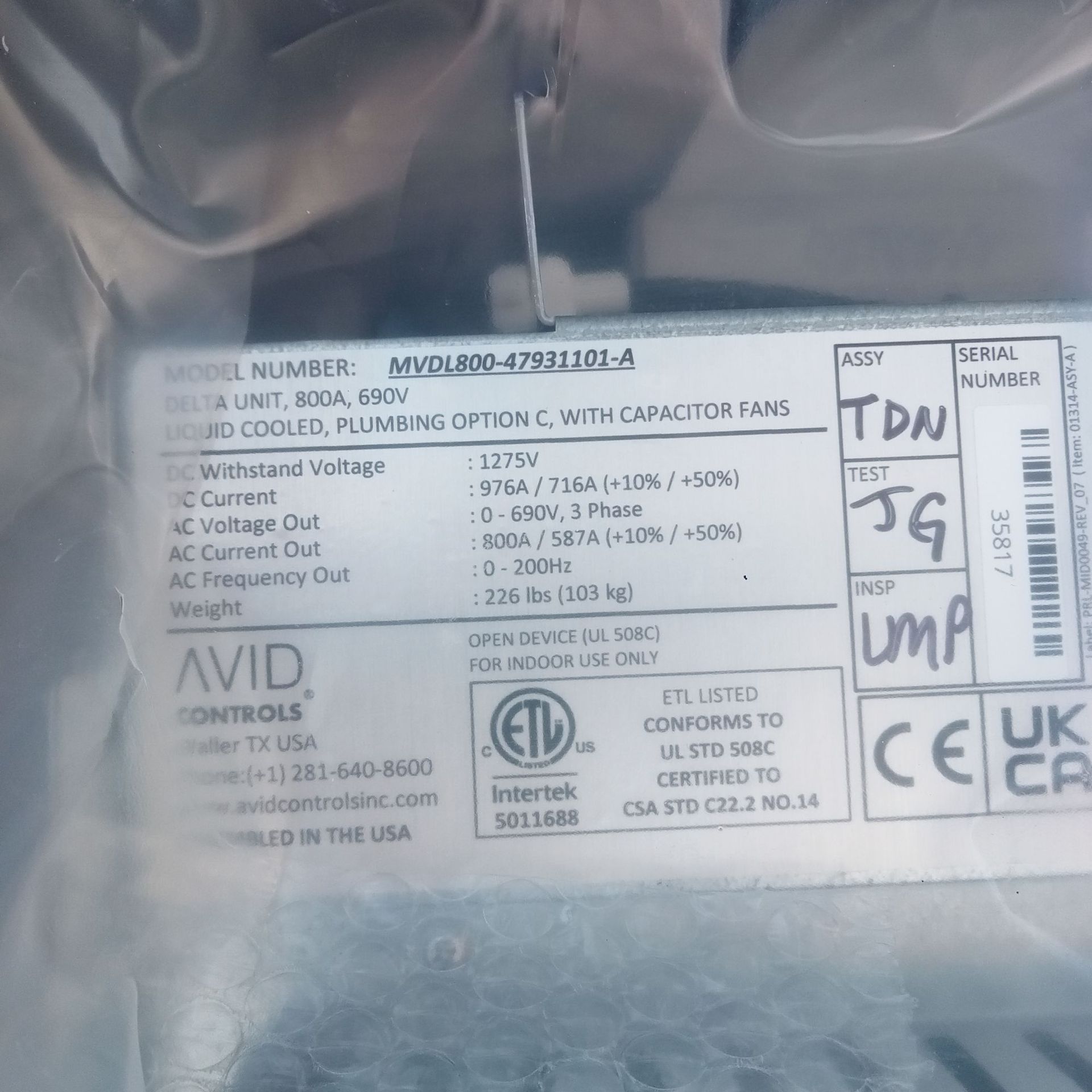 CONVERTEAM实际厂家是AVID晶体管桥模块MVDL800-4701已停产替代型