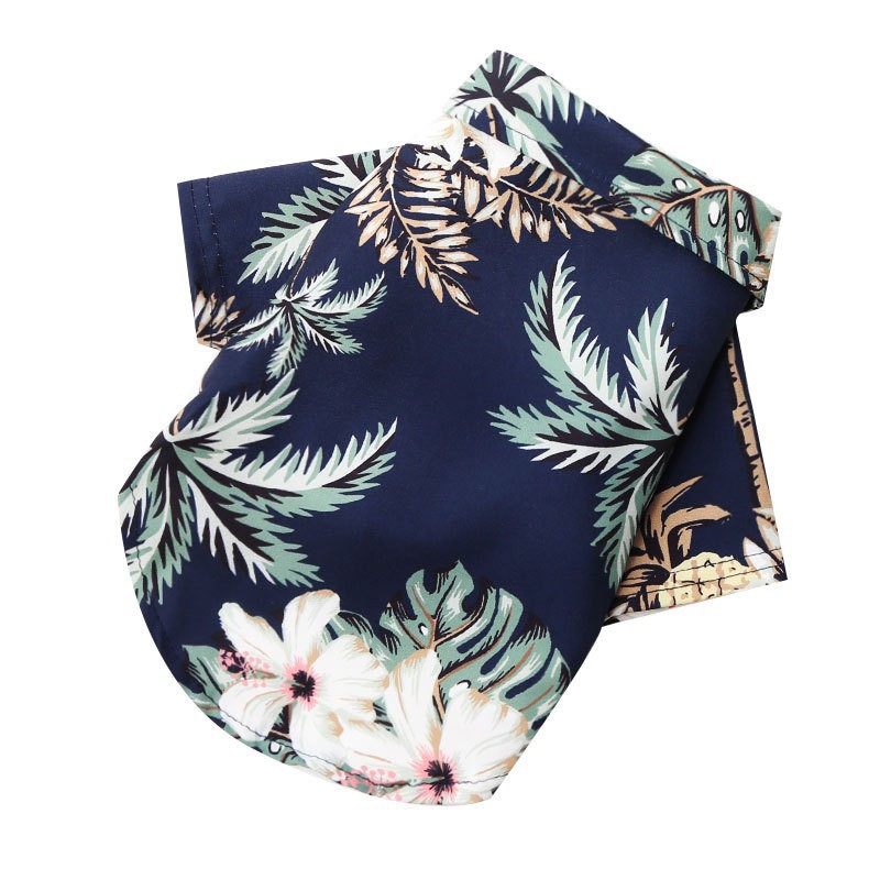 Ropa para mascotas al por mayor del fabricante, camisas hawaianas estampadas de primavera y verano, ropa para perros y gatos pequeños y medianos