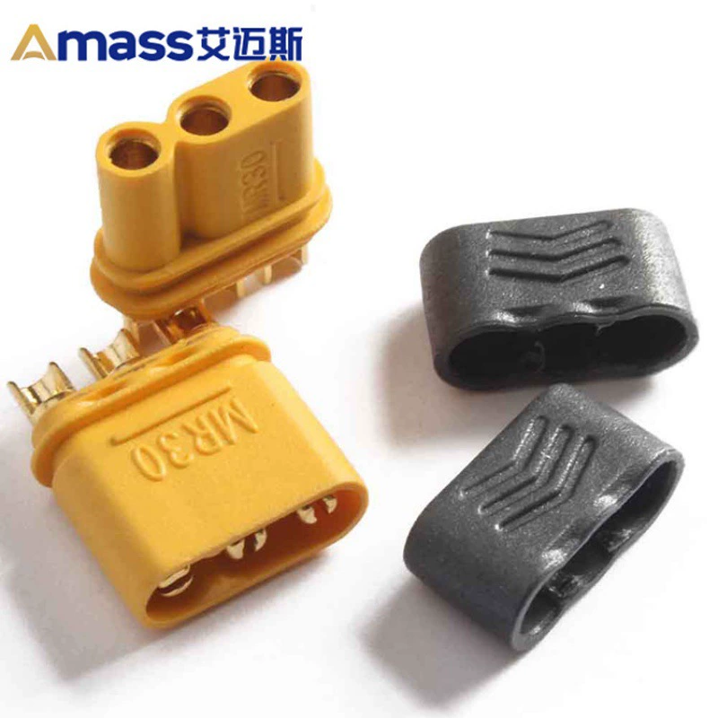 Emmes термостойкий штепсельный штекер MR30 три отверстия 2 мм позолоченный разъем двигателя AMASS