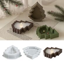 虞美人 香薰石膏圣诞树收纳盘硅胶模具diy蜡烛杯圣诞节摆件滴胶模