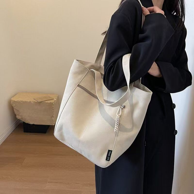 Japanese-style New Waterproof Nylon Casual Cross-border Spring Summer Single Shoulder Canvas Bag Women's Designer Large Capacity Commute Tote Bag
