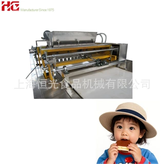 上海恒光 巧克派机器 好利派生产线 蛋黄派机器 双层夹心蛋糕生产