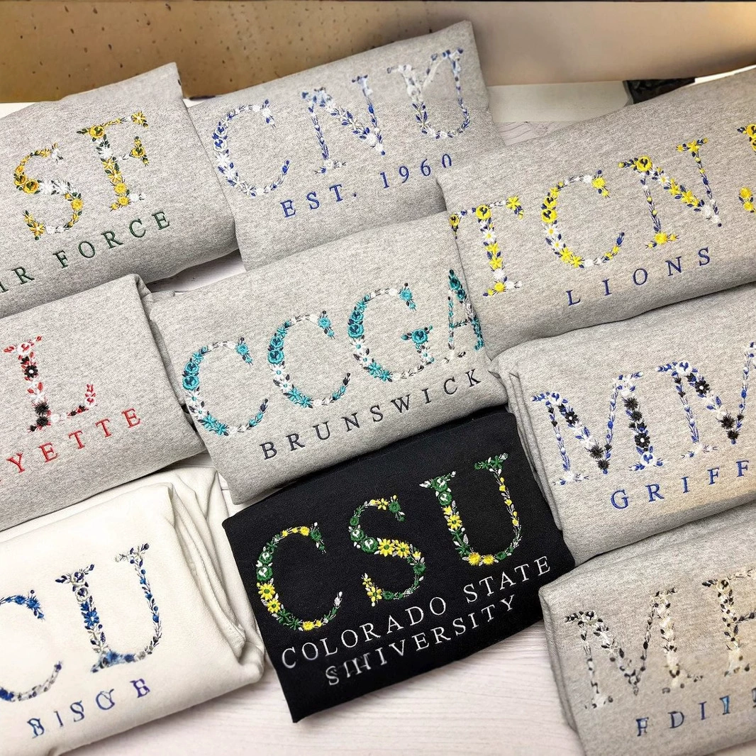 Цветочный текст с вышивкой Цветы с капюшоном свитер толстовка с капюшоном