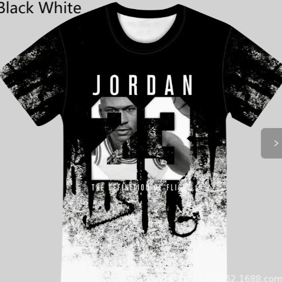 3D Digital Printing Amazon Fashion Trend Michael Jordan Sports T-Shirt in Multiple Colors Wholesale