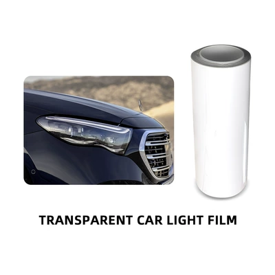 0.3*15M TPU self-healing anti-scratch light gray headlight film light black tail light dark transparent lamp film protection (Car headlight protective film) - tpu-transparent-30-15m