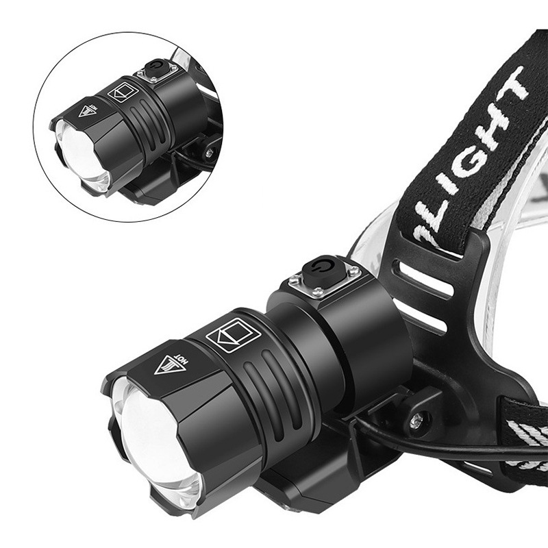 Transfronterizos nueva luz de zoom de largo alcance luz alta luz de pesca al aire libre multifuncional luz de iluminación de luz alta luz luz de luz