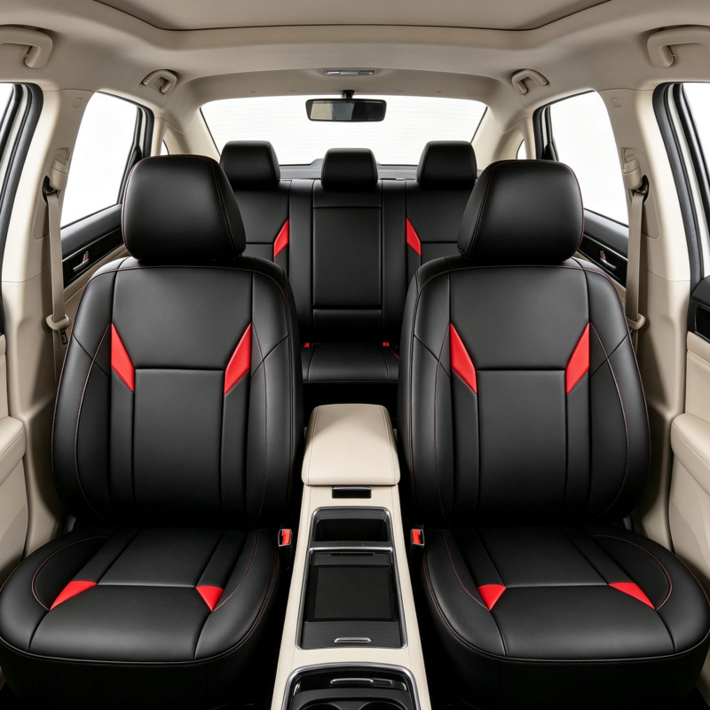 Cross-border Russian and Mexican Ebay and Amazon bestseller: PU four-hole leather universal car seat cover for five-seater vehicles
