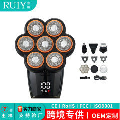 電気メンズマグネット吸水7dヘアーヘッド神器理髪シェーバー全身水洗いタイプ-cインターフェイス充電