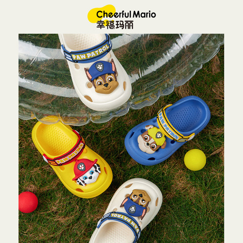 Happy Mary Paw Patrol Croc Shoes for Men and Women Summer Cartoon Baotou Shoes Soft Sole Anti-Slip Children's Sandals and Slippers for Children