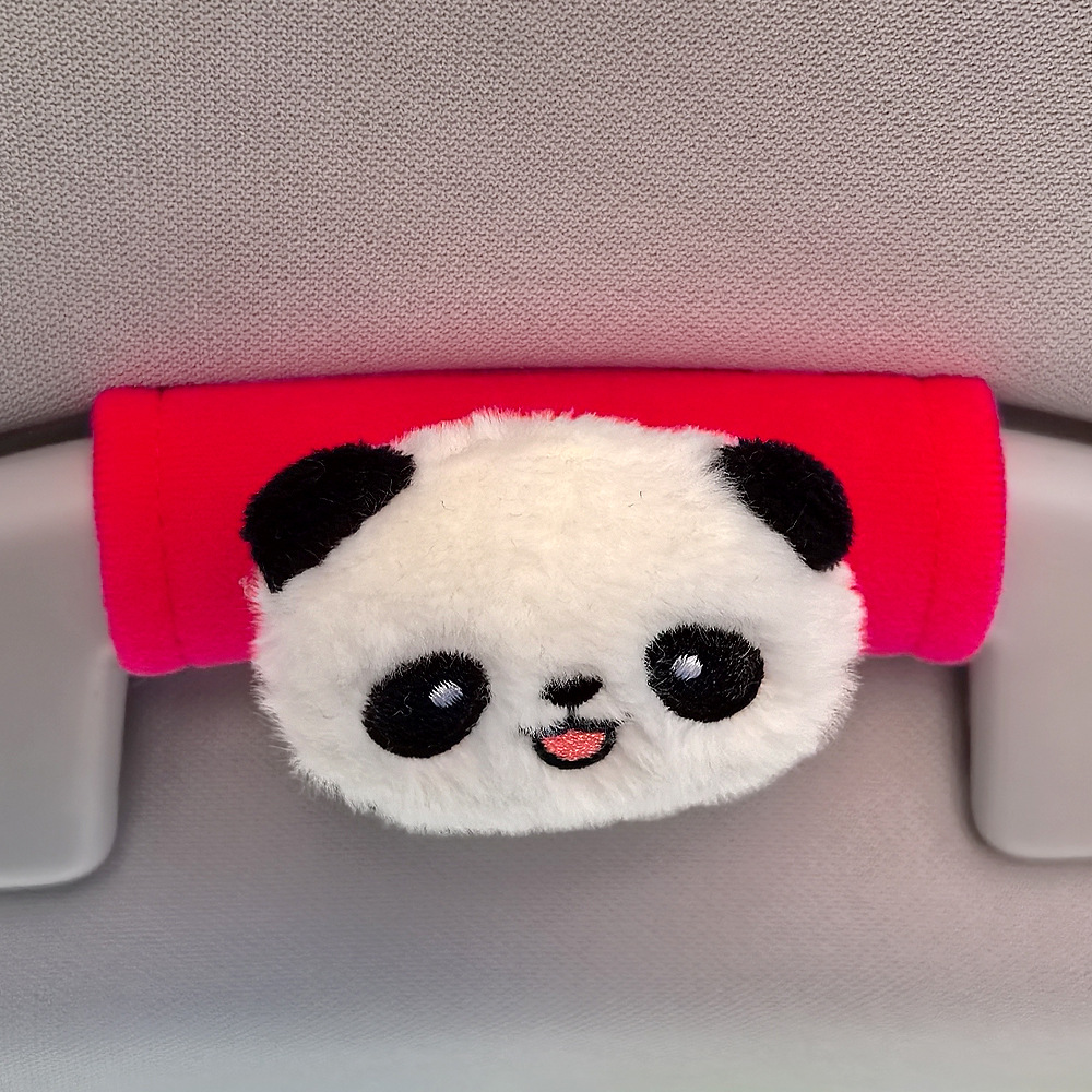 Cute panda de dibujos animados mango de automóvil mano de freno de mano de automóvil general mango de puerta interior guante de techo