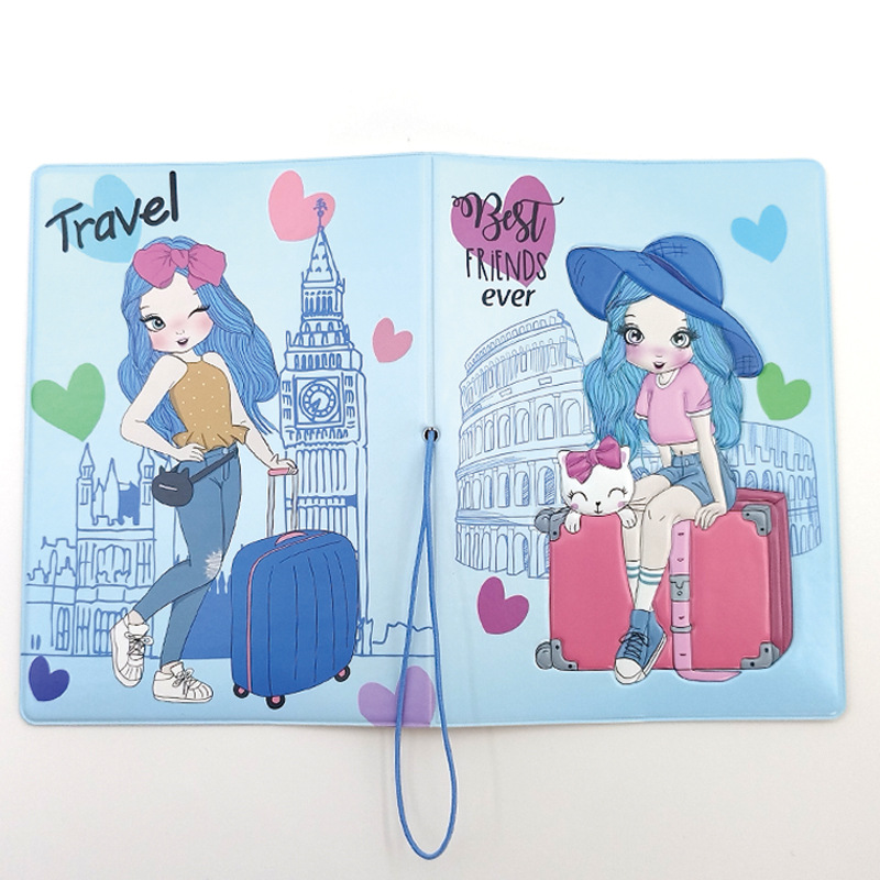 Unisex Cute Cartoon Character Pvc Passport Holders display picture 2