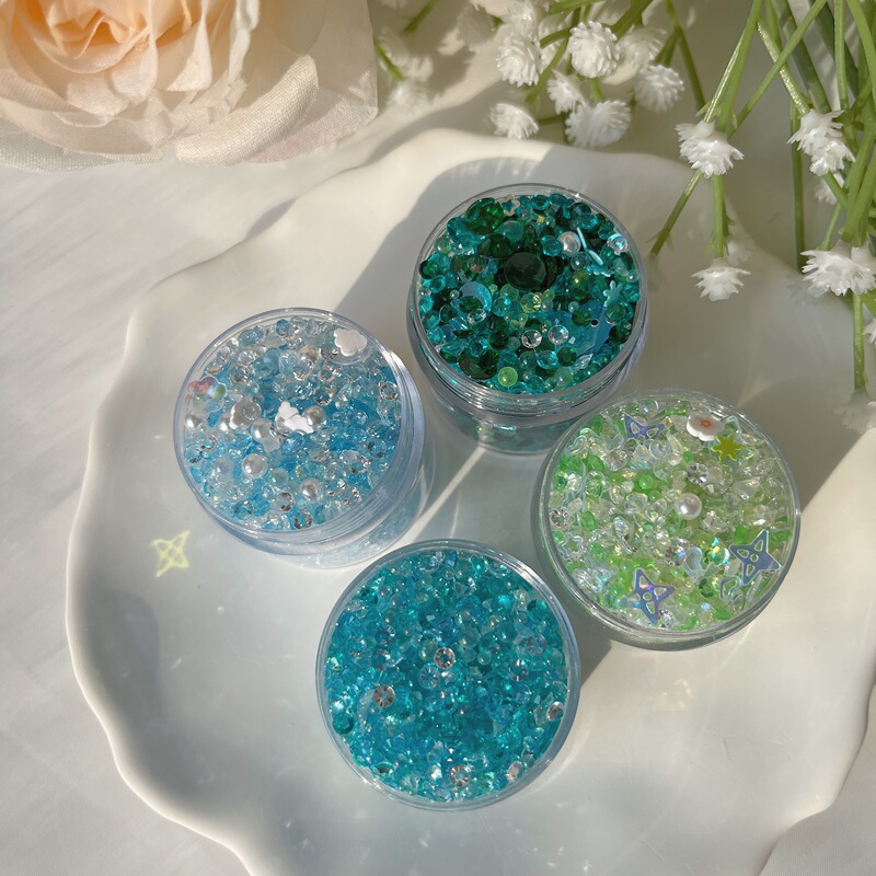 Mixed Gravel, Crushed Diamonds, Mermaid Pearls, Art Scrap Magazine, Dreamy Transparent Nail Art Accessories