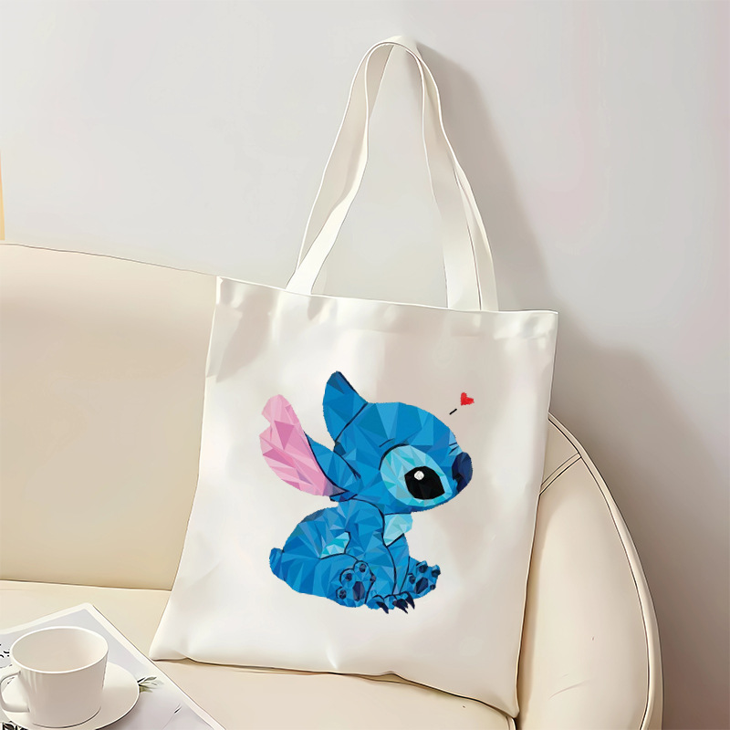 Bolsa de lona de impresión púrpura de pop transfronteriza, bolso de hombro de gran capacidad, portátil perfecto para compras