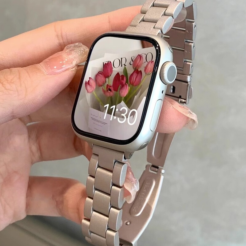 Suitable for Iwatch10 Generation Thick and Thin Models S9 Summer Iwatchse2 Apple Watch S7S6S5 Watch Strap S11 Female