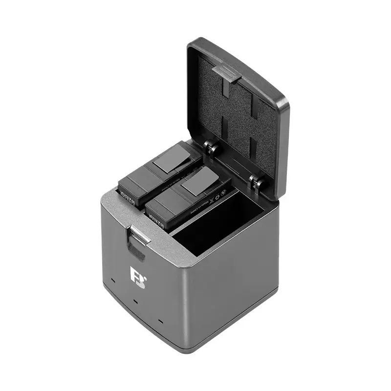 沣标gopro13电池运动相机电池仓充电器收纳式三充电盒Gopro13配件