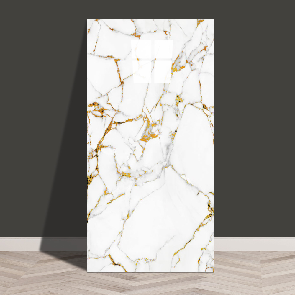 azulejos imitados mármol pegatinas de pared PVC placa de aluminio y plástico decoración papel pintado impermeable a prueba de humedad papel pintado autoadhesivo pegatinas de cocina