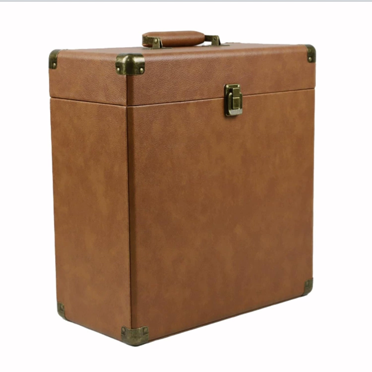 Новый популярный винтажный ящик для хранения виниловых пластинок от производителя, алюминиевый ящик для хранения лекарств, портативный ящик для пластинок оптом