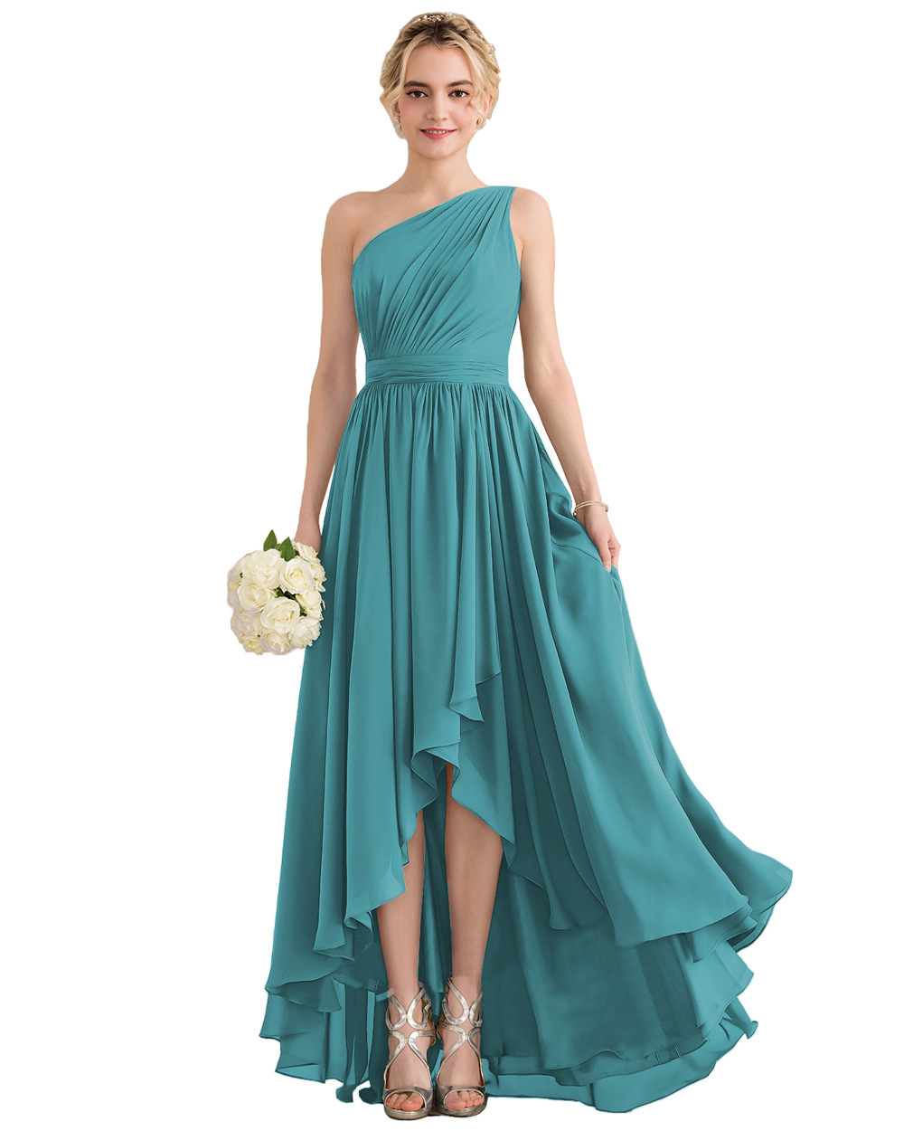 Vestido de noche para mujeres verano 2026 nuevo temperamento hombro pequeño cola celebridad fiesta de cumpleaños vestido diario
