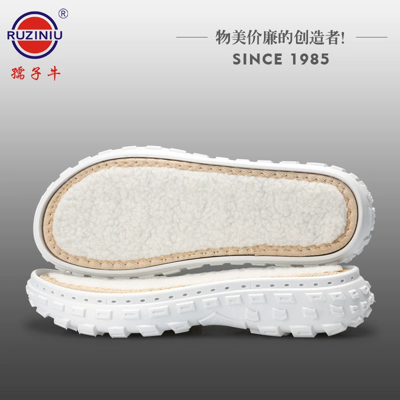 Xunzi Niu новые увеличенные толстые подошвы наружные носки ручной вязаные шлепанцы, хлопчатобумажная подошва, нескользящая и износостойкая EVA дурианская подошва