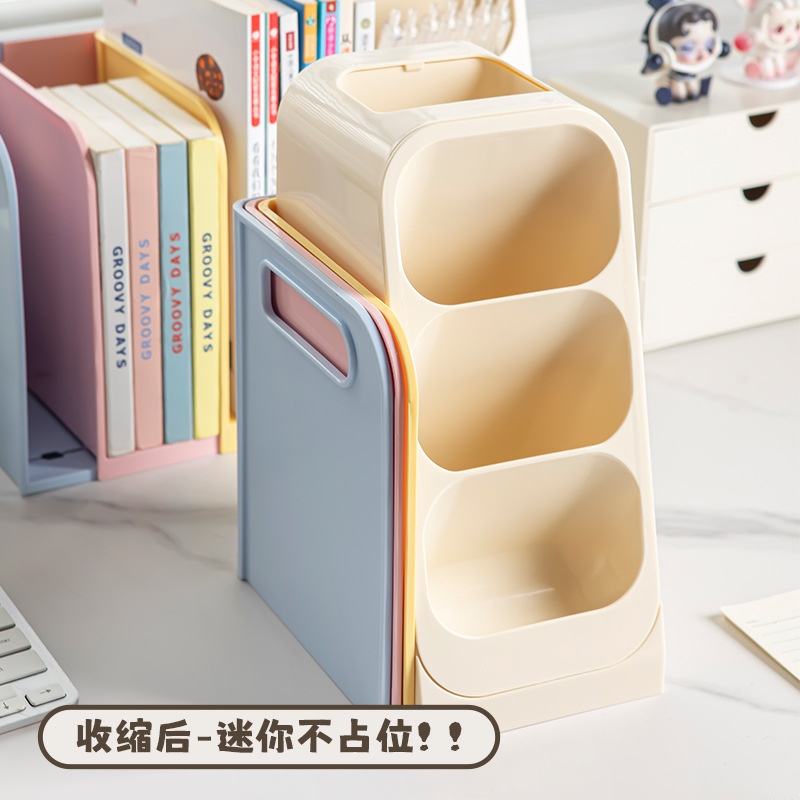 Caja de almacenamiento de escritorio tipo cajón estante telescópico multifuncional estante de escritorio de estudiantes papelería y artículos diversos
