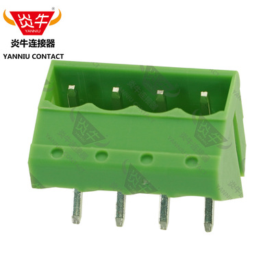 5.0mm炎牛连接器斜面插拔式PCB接线端子YN2EDGLC/KF/SMSTBA2.5-G