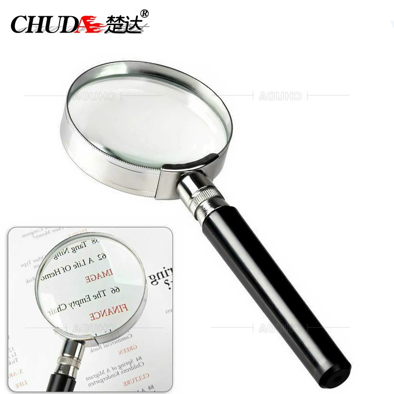 Chuda 100 мм Металлическая Рамка стеклянная линза для чтения полуметаллическая ручная увеличительное стекло храмовый ярмарочный киоск продажа