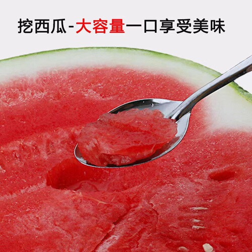 Stainless steel rose-shaped small spoon for digging watermelon, fruit iron spoon for takeout gifts, household spatula for stalls