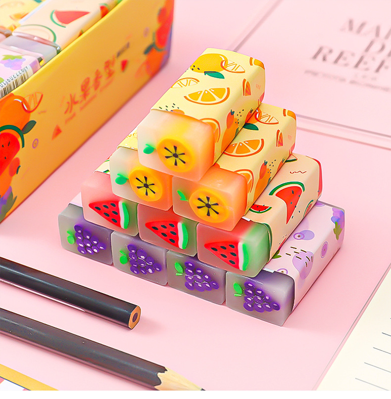 Cute Cartoon Fruit Pattern Eraser For Children display picture 1