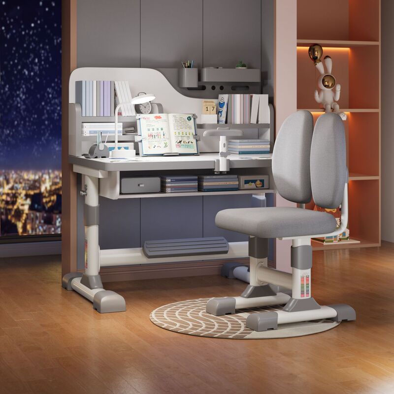 New Cross-Border Children's Study Table for Primary School Students, Home Writing Desk, Adjustable Height Desk and Chair Set