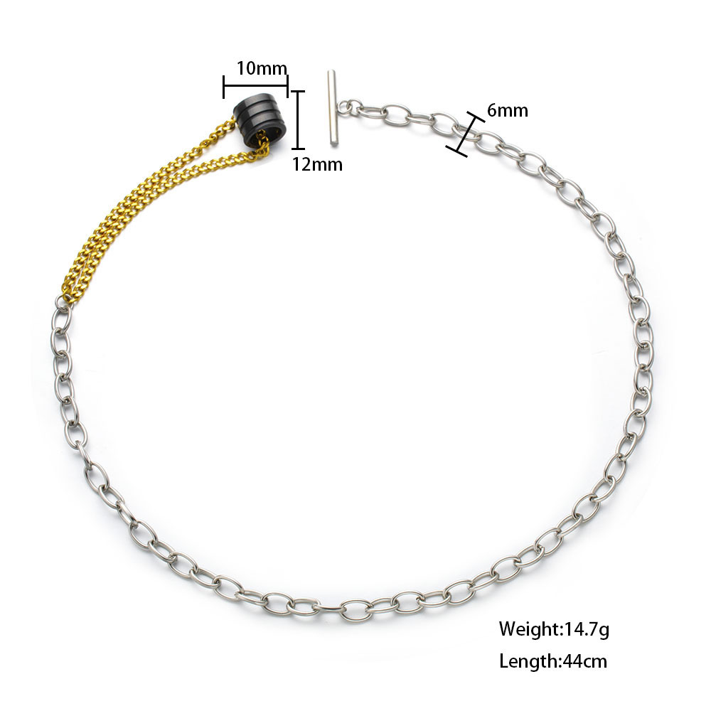 17g Weight Wholesale Jewelry Vacation Solid Color Titanium Steel Plating Necklace Cable Chain