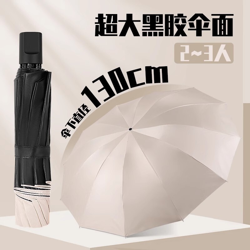 加固大号雨伞男女防风晴雨两用便携黑胶学生加大双人折叠伞批发|undefined