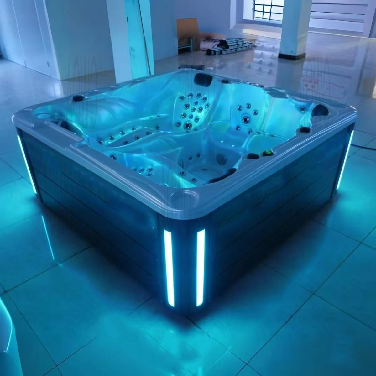 Piscina de masaje al aire libre bañera de surf spa 5 personas bañera de baño bañera de piscina genio