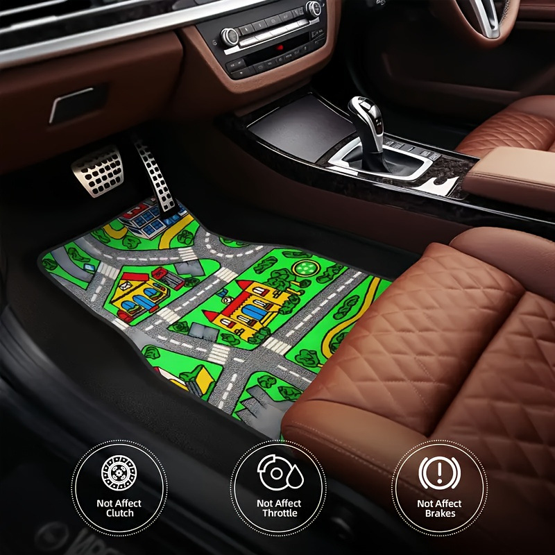 TEMU Vintage Nordic Style Car Floor Mat Carpet Four-Piece Set, Dirt-Resistant Floor Mat, Amazon TEMU Floor Mat Wholesale